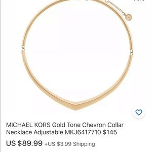 RARE Michael Kors Tri-Piece Gold Choker